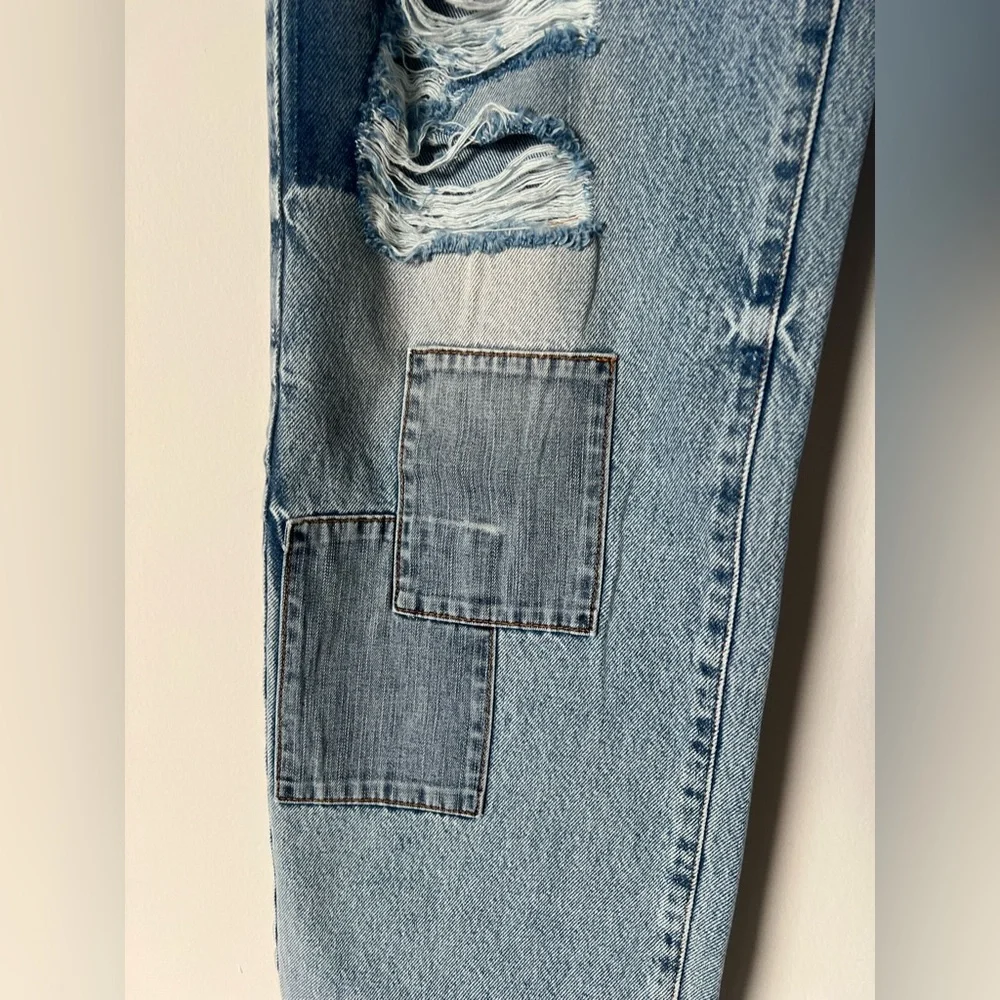 NWT SER.O.YA Heidi Straight Leg Patch Jean 29x35 in Coastline - Picture 15 of 15